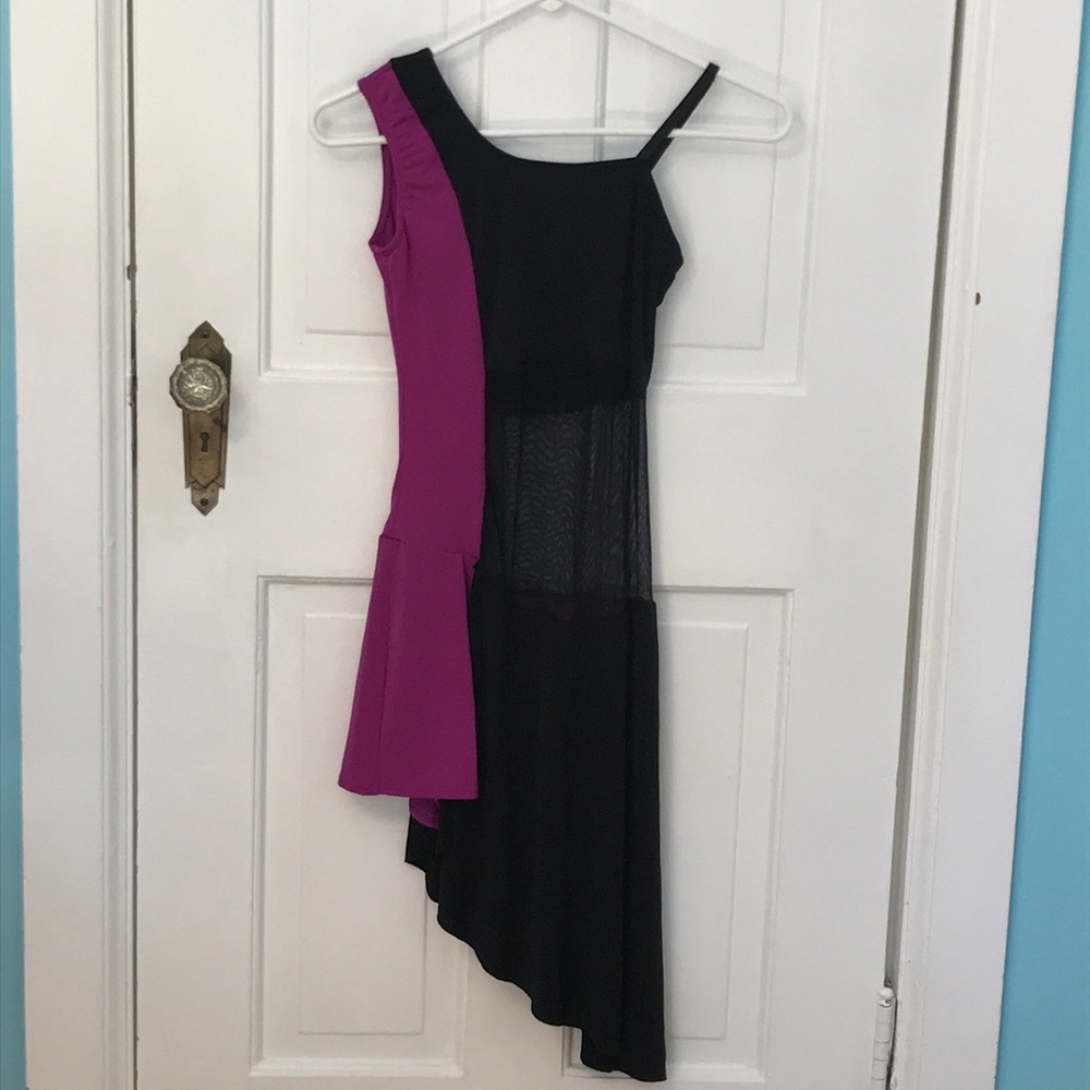 Cicci brand biketard with attached 1/2 skirt